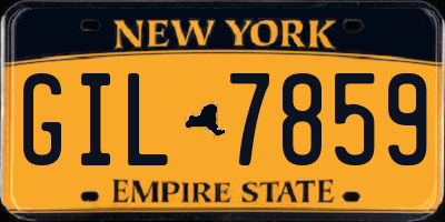 NY license plate GIL7859