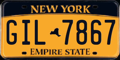 NY license plate GIL7867