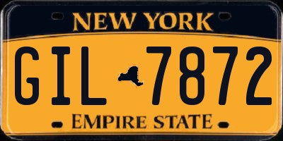 NY license plate GIL7872