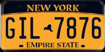 NY license plate GIL7876