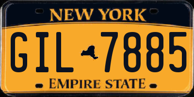 NY license plate GIL7885