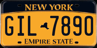 NY license plate GIL7890