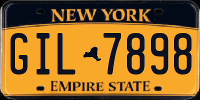 NY license plate GIL7898