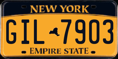 NY license plate GIL7903