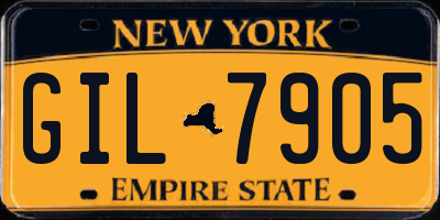 NY license plate GIL7905