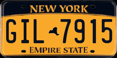 NY license plate GIL7915