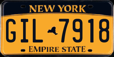 NY license plate GIL7918