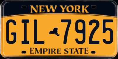 NY license plate GIL7925