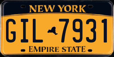NY license plate GIL7931