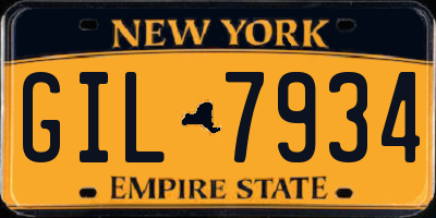 NY license plate GIL7934