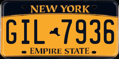 NY license plate GIL7936