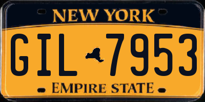 NY license plate GIL7953