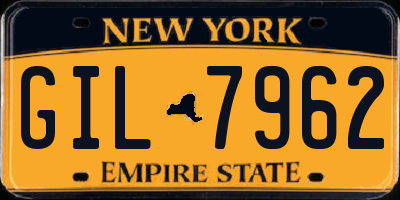NY license plate GIL7962