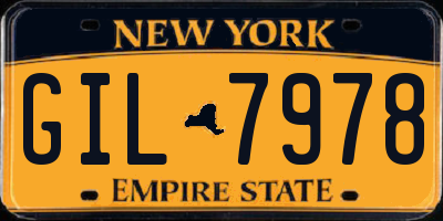 NY license plate GIL7978