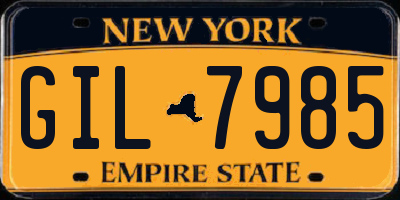NY license plate GIL7985