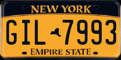 NY license plate GIL7993