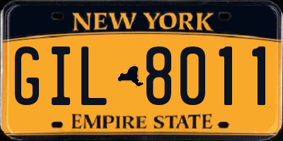 NY license plate GIL8011