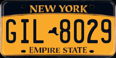 NY license plate GIL8029