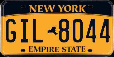 NY license plate GIL8044
