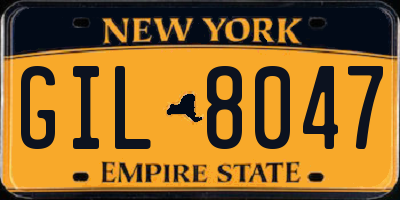 NY license plate GIL8047