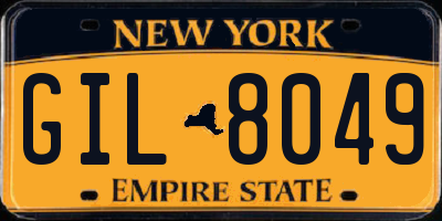 NY license plate GIL8049