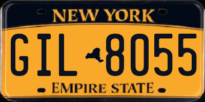NY license plate GIL8055