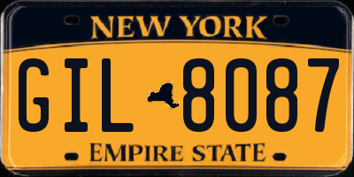NY license plate GIL8087
