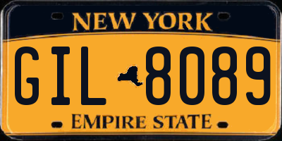 NY license plate GIL8089