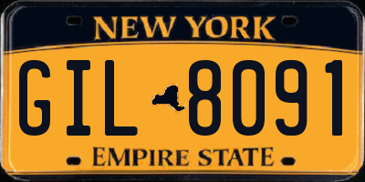 NY license plate GIL8091
