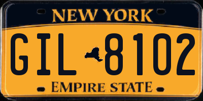 NY license plate GIL8102