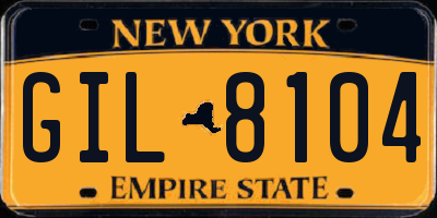 NY license plate GIL8104