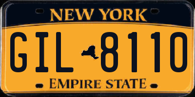 NY license plate GIL8110