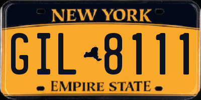 NY license plate GIL8111