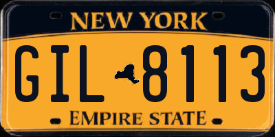 NY license plate GIL8113