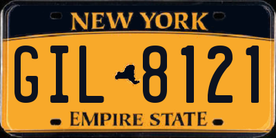 NY license plate GIL8121