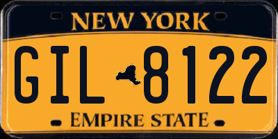 NY license plate GIL8122