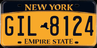 NY license plate GIL8124