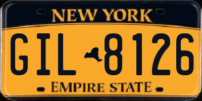 NY license plate GIL8126