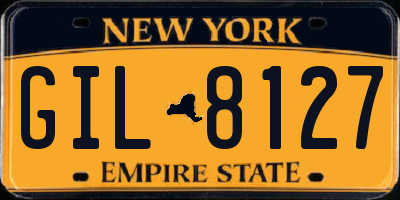 NY license plate GIL8127