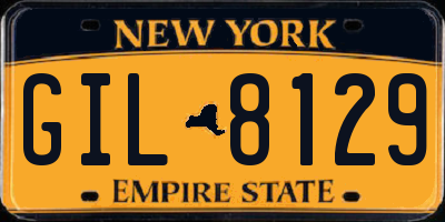 NY license plate GIL8129