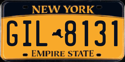 NY license plate GIL8131