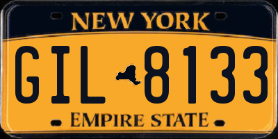 NY license plate GIL8133