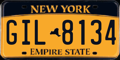 NY license plate GIL8134