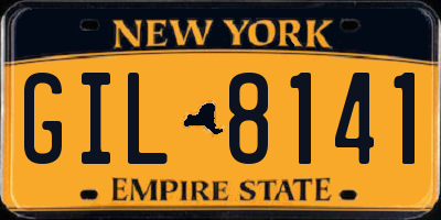 NY license plate GIL8141