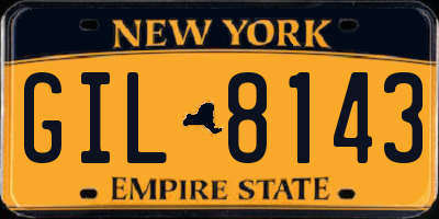 NY license plate GIL8143