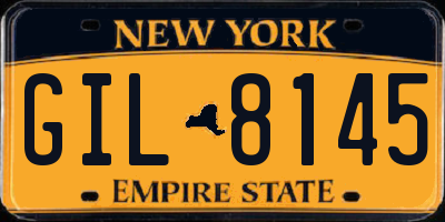 NY license plate GIL8145