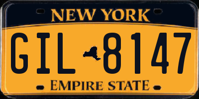 NY license plate GIL8147