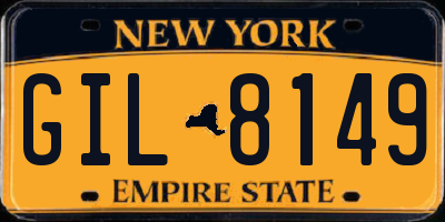 NY license plate GIL8149