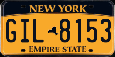 NY license plate GIL8153