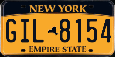 NY license plate GIL8154